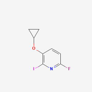 molecular formula C8H7FINO B14819315 3-Cyclopropoxy-6-fluoro-2-iodopyridine 