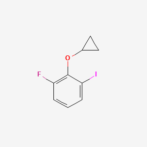 molecular formula C9H8FIO B14819341 2-Cyclopropoxy-1-fluoro-3-iodobenzene 