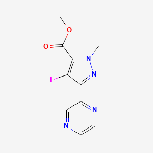 methyl 4-iodo-1-methyl-3-(pyrazin-2-yl)-1H-pyrazole-5-carboxylate