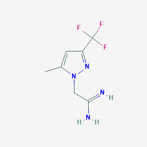 2-(5-methyl-3-(trifluoromethyl)-1H-pyrazol-1-yl)acetimidamide