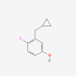 molecular formula C10H11IO B14819398 3-(Cyclopropylmethyl)-4-iodophenol 