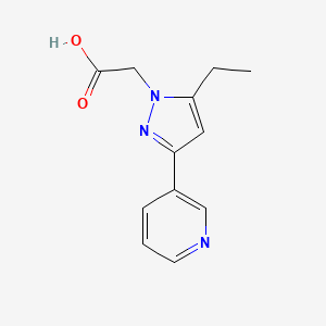 2-(5-ethyl-3-(pyridin-3-yl)-1H-pyrazol-1-yl)acetic acid
