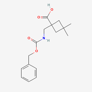 1-((((Benzyloxy)carbonyl)amino)methyl)-3,3-dimethylcyclobutane-1-carboxylic acid