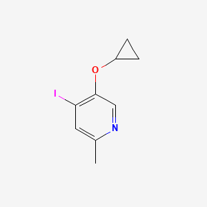 molecular formula C9H10INO B14819532 5-Cyclopropoxy-4-iodo-2-methylpyridine 