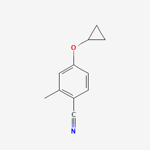 molecular formula C11H11NO B14819562 4-Cyclopropoxy-2-methylbenzonitrile 