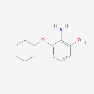 molecular formula C12H17NO2 B14819569 2-Amino-3-(cyclohexyloxy)phenol 