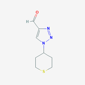 1-(tetrahydro-2H-thiopyran-4-yl)-1H-1,2,3-triazole-4-carbaldehyde