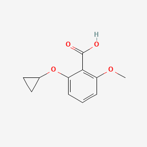 molecular formula C11H12O4 B14819603 2-Cyclopropoxy-6-methoxybenzoic acid 