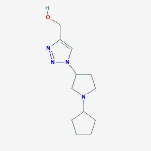 molecular formula C12H20N4O B1481961 (1-(1-cyclopentylpyrrolidin-3-yl)-1H-1,2,3-triazol-4-yl)methanol CAS No. 2098120-59-1