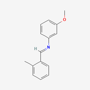 molecular formula C15H15NO B14819622 3-Methoxy-N-(2-methylbenzylidene)aniline 