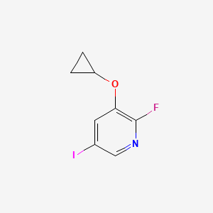 molecular formula C8H7FINO B14819628 3-Cyclopropoxy-2-fluoro-5-iodopyridine 