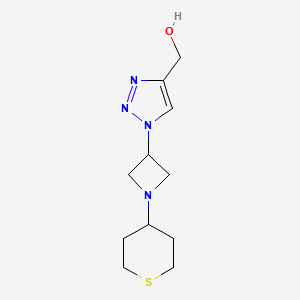(1-(1-(tetrahydro-2H-thiopyran-4-yl)azetidin-3-yl)-1H-1,2,3-triazol-4-yl)methanol