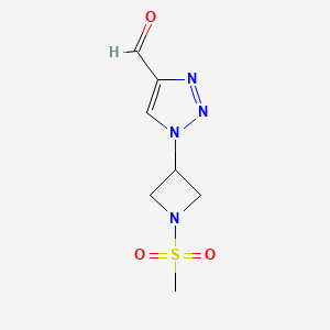 1-(1-(methylsulfonyl)azetidin-3-yl)-1H-1,2,3-triazole-4-carbaldehyde