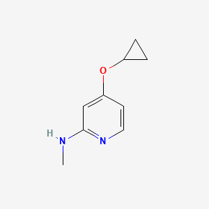 molecular formula C9H12N2O B14819767 4-Cyclopropoxy-N-methylpyridin-2-amine 