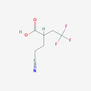 molecular formula C7H8F3NO2 B1481978 2-(2-Cyanoethyl)-4,4,4-trifluorobutanoic acid CAS No. 2097964-50-4