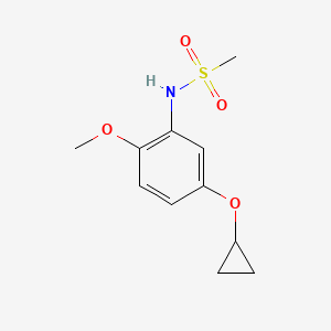 molecular formula C11H15NO4S B14819806 N-(5-Cyclopropoxy-2-methoxyphenyl)methanesulfonamide 