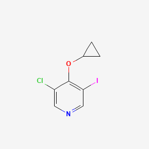 molecular formula C8H7ClINO B14819814 3-Chloro-4-cyclopropoxy-5-iodopyridine 