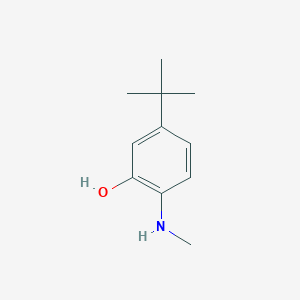 molecular formula C11H17NO B14819818 5-Tert-butyl-2-(methylamino)phenol 