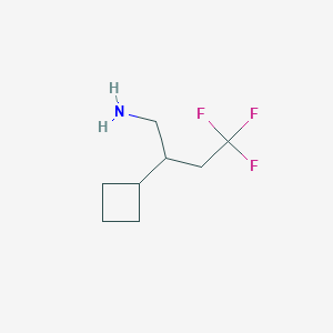 2-Cyclobutyl-4,4,4-trifluorobutan-1-amine