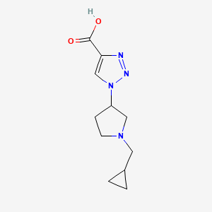 molecular formula C11H16N4O2 B1481984 1-(1-(cyclopropylmethyl)pyrrolidin-3-yl)-1H-1,2,3-triazole-4-carboxylic acid CAS No. 2098122-89-3