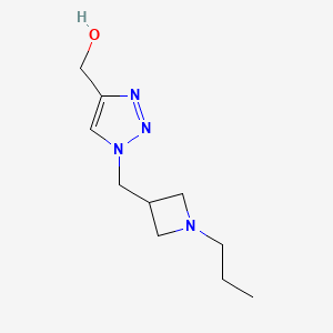 molecular formula C10H18N4O B1481987 (1-((1-propylazetidin-3-yl)methyl)-1H-1,2,3-triazol-4-yl)methanol CAS No. 2098118-04-6