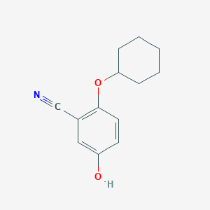 molecular formula C13H15NO2 B14819896 2-(Cyclohexyloxy)-5-hydroxybenzonitrile 