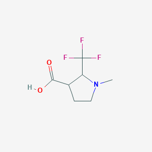 molecular formula C7H10F3NO2 B14819904 1-Methyl-2-(trifluoromethyl)pyrrolidine-3-carboxylic acid 