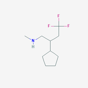 molecular formula C10H18F3N B1481991 2-cyclopentyl-4,4,4-trifluoro-N-methylbutan-1-amine CAS No. 2026006-49-3