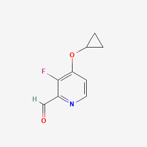molecular formula C9H8FNO2 B14819915 4-Cyclopropoxy-3-fluoropicolinaldehyde 