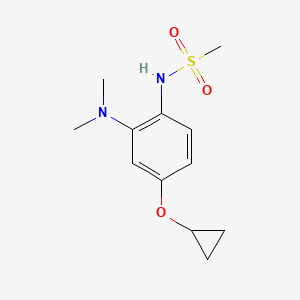 molecular formula C12H18N2O3S B14819929 N-(4-Cyclopropoxy-2-(dimethylamino)phenyl)methanesulfonamide 
