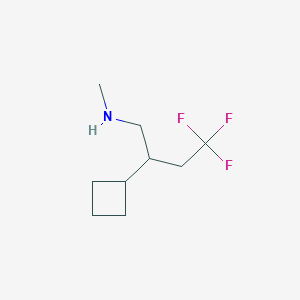 molecular formula C9H16F3N B1481995 2-cyclobutyl-4,4,4-trifluoro-N-methylbutan-1-amine CAS No. 2097962-88-2