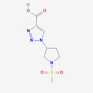 molecular formula C8H12N4O4S B1481996 1-(1-(methylsulfonyl)pyrrolidin-3-yl)-1H-1,2,3-triazole-4-carboxylic acid CAS No. 2029724-20-5