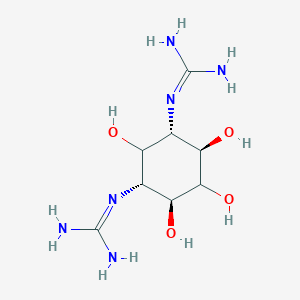 molecular formula C8H18N6O4 B014820 1-[(1R,2R,3S,4R,5R,6S)-3-(diaminomethylideneamino)-2,4,5,6-tetrahydroxycyclohexyl]guanidine CAS No. 85-17-6