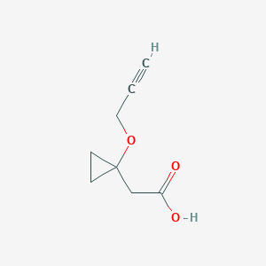molecular formula C8H10O3 B1482002 2-(1-(Prop-2-yn-1-yloxy)cyclopropyl)acetic acid CAS No. 2097997-02-7