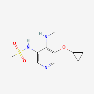 molecular formula C10H15N3O3S B14820049 N-(5-Cyclopropoxy-4-(methylamino)pyridin-3-YL)methanesulfonamide 
