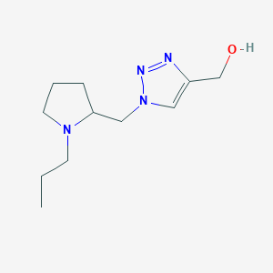 molecular formula C11H20N4O B1482006 (1-((1-propylpyrrolidin-2-yl)methyl)-1H-1,2,3-triazol-4-yl)methanol CAS No. 2098016-18-1
