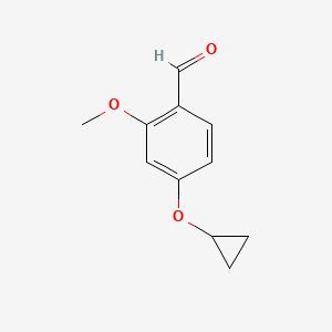 molecular formula C11H12O3 B14820078 4-Cyclopropoxy-2-methoxybenzaldehyde 