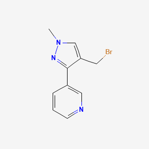 3-(4-(bromomethyl)-1-methyl-1H-pyrazol-3-yl)pyridine