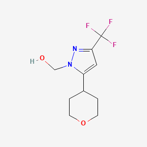 (5-(tetrahydro-2H-pyran-4-yl)-3-(trifluoromethyl)-1H-pyrazol-1-yl)methanol