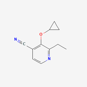 molecular formula C11H12N2O B14820134 3-Cyclopropoxy-2-ethylisonicotinonitrile 