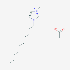 molecular formula C16H30N2O2 B14820167 1-Decyl-3-methylimidazolium acetate 