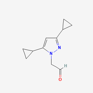 2-(3,5-dicyclopropyl-1H-pyrazol-1-yl)acetaldehyde