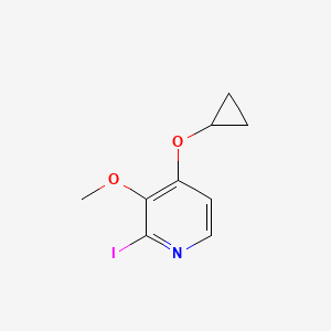 molecular formula C9H10INO2 B14820199 4-Cyclopropoxy-2-iodo-3-methoxypyridine 