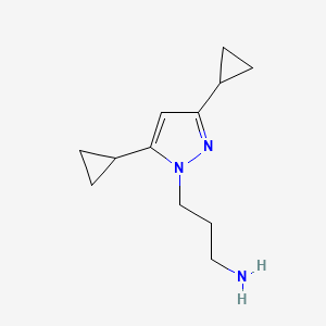 3-(3,5-dicyclopropyl-1H-pyrazol-1-yl)propan-1-amine