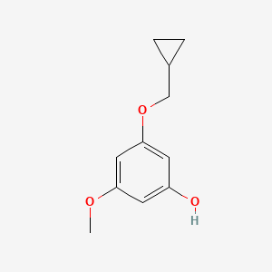 molecular formula C11H14O3 B14820253 3-(Cyclopropylmethoxy)-5-methoxyphenol 