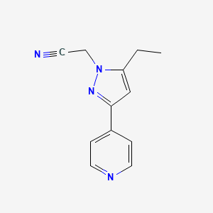 2-(5-ethyl-3-(pyridin-4-yl)-1H-pyrazol-1-yl)acetonitrile
