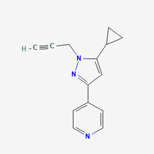 4-(5-cyclopropyl-1-(prop-2-yn-1-yl)-1H-pyrazol-3-yl)pyridine
