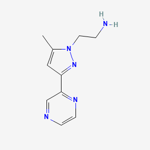 2-(5-methyl-3-(pyrazin-2-yl)-1H-pyrazol-1-yl)ethan-1-amine