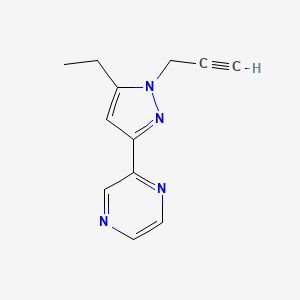 2-(5-ethyl-1-(prop-2-yn-1-yl)-1H-pyrazol-3-yl)pyrazine