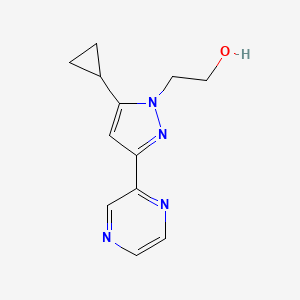 2-(5-cyclopropyl-3-(pyrazin-2-yl)-1H-pyrazol-1-yl)ethan-1-ol